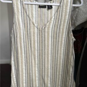 Tahari Cream Sleeveless Tank Top